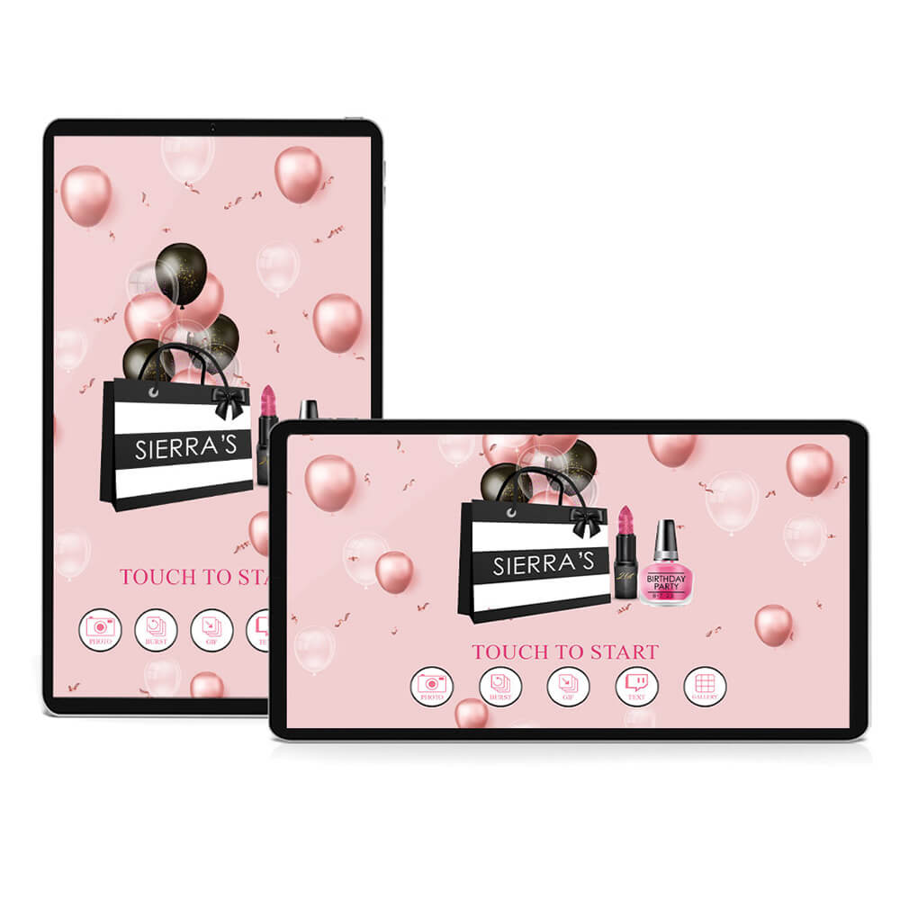 Glam Makeup Party iPad Welcome Screen, Stylish 21st Birthday Design Bag  |  LHC08E