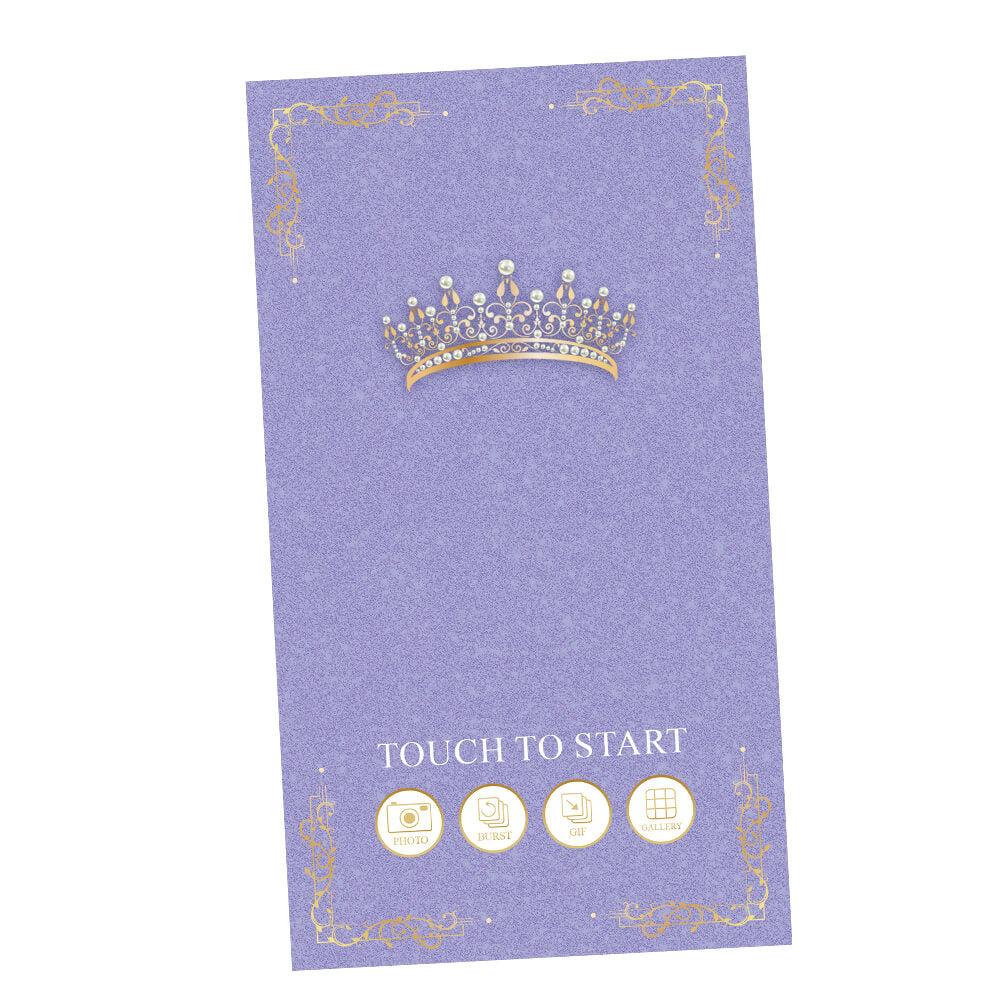 Quinceañera Gold Crown iPad Welcome Screens, Violet Tulip Birthday | LHC24G