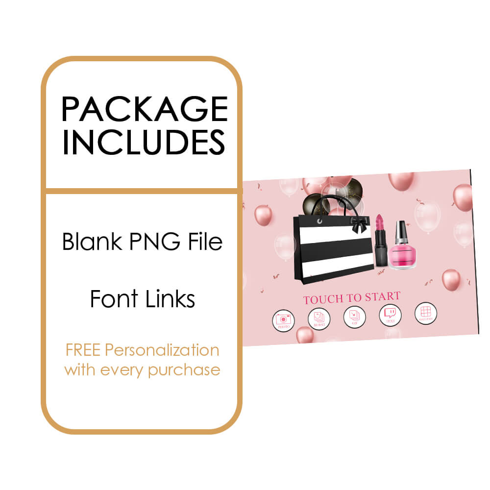 Glam Makeup Party Welcome Screen, Stylish 21st Birthday Design Bag  |  LHC08D