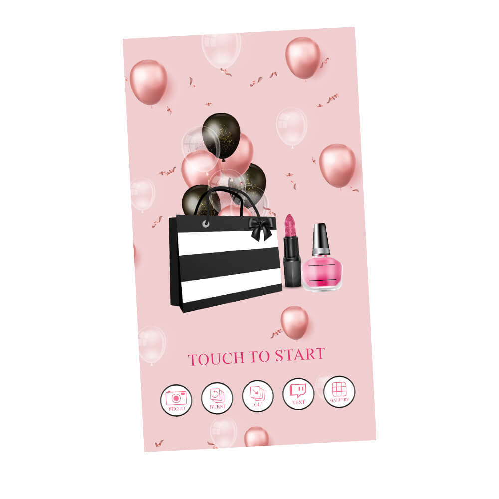 Glam Makeup Party iPad Welcome Screen, Stylish 21st Birthday Design Bag  |  LHC08E
